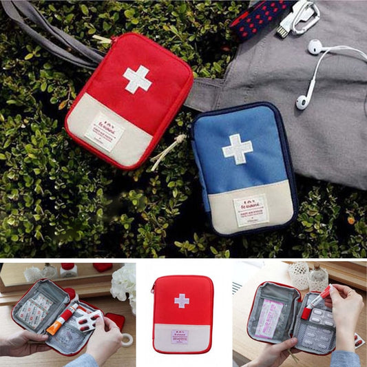 Portable Travel Outdoor First Aid Kit Mini Medicine Bag Camping Useful Household Pill Storage Pouch Organizer Accessor Supplies