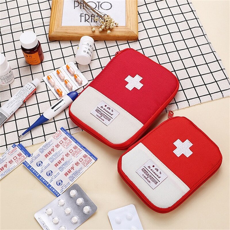 Portable Travel Outdoor First Aid Kit Mini Medicine Bag Camping Useful Household Pill Storage Pouch Organizer Accessor Supplies